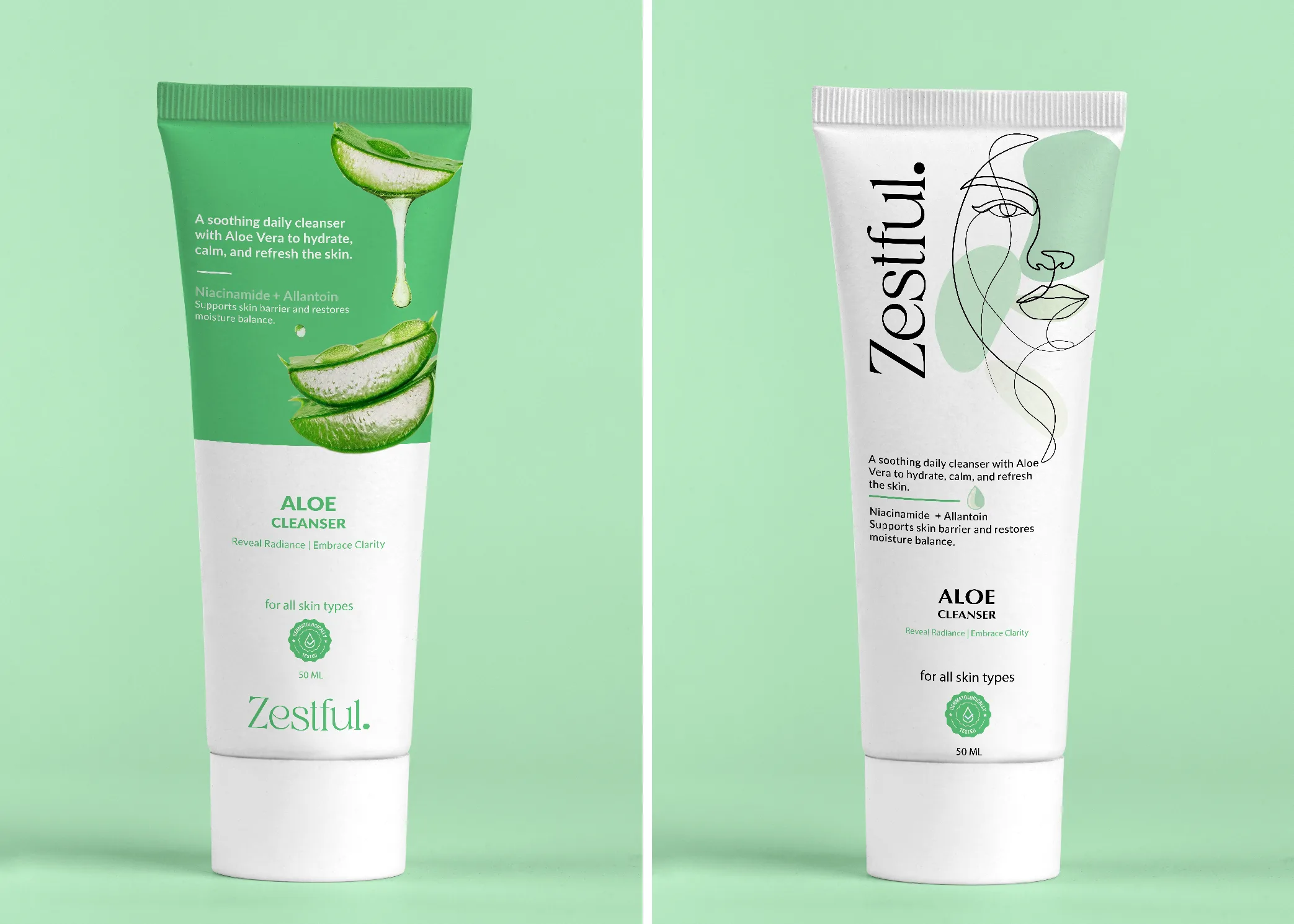 Zestful aloe vera face wash