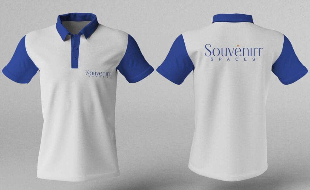 Branded polo shirts for the Souvenirr Spaces site visit team