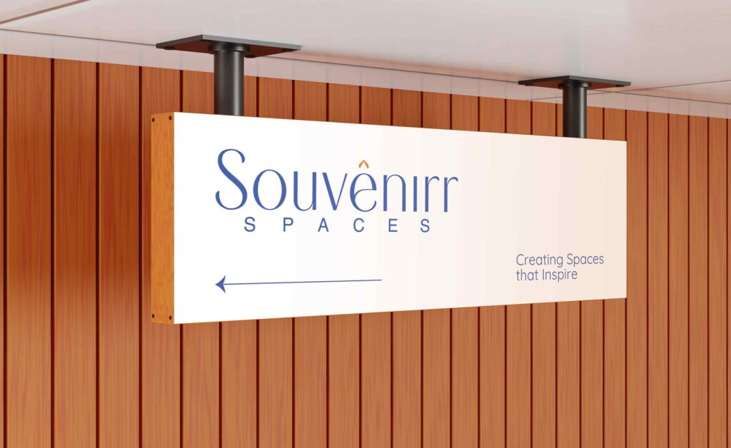 Souvenirr Spaces outdoor hoarding signage on a construction site fence
