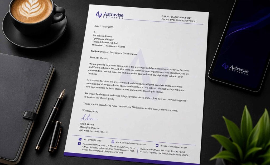Astravise Services letterhead