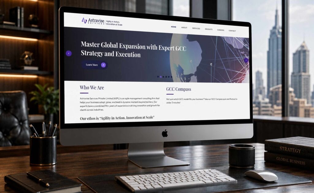 New Astravise Services website homepage built by Creative Orion