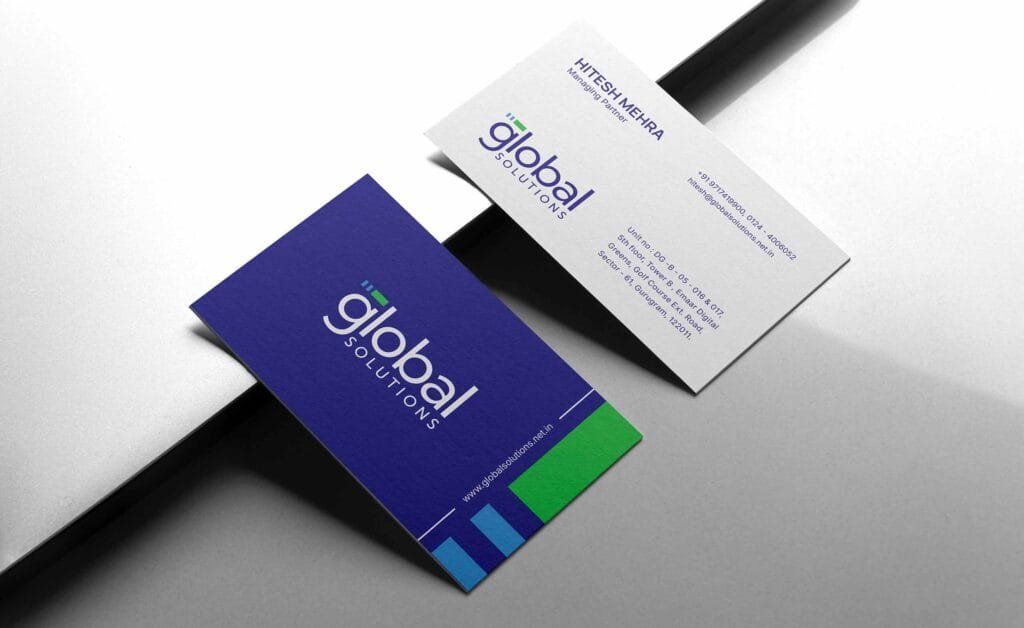 Global Solutions business card, letterhead and envelope designed by Creative Orion